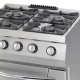 Heavy Duty Fornuis - 4 Pitten - Dubbel - 70 cm Diep - 37 kW - Gas incl. Oven