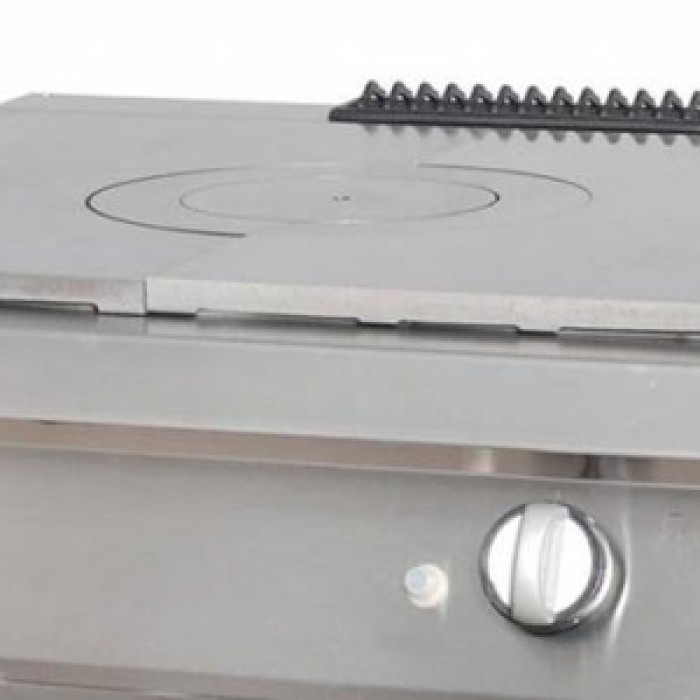 Heavy Duty Doorkookplaat - 1 Pit - Dubbel - 70 cm Diep - Gas