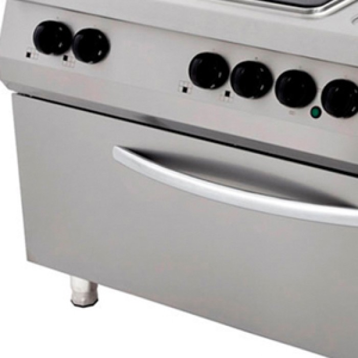 Premium Fornuis - 6 Pitten - Driedubbel - 90 cm Diep - incl. Brede Oven - Elektrisch