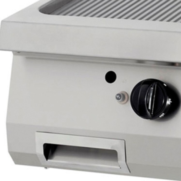 Premium Grillplaat - Gegroefd Chroom - Enkel - 90 cm Diep - Gas