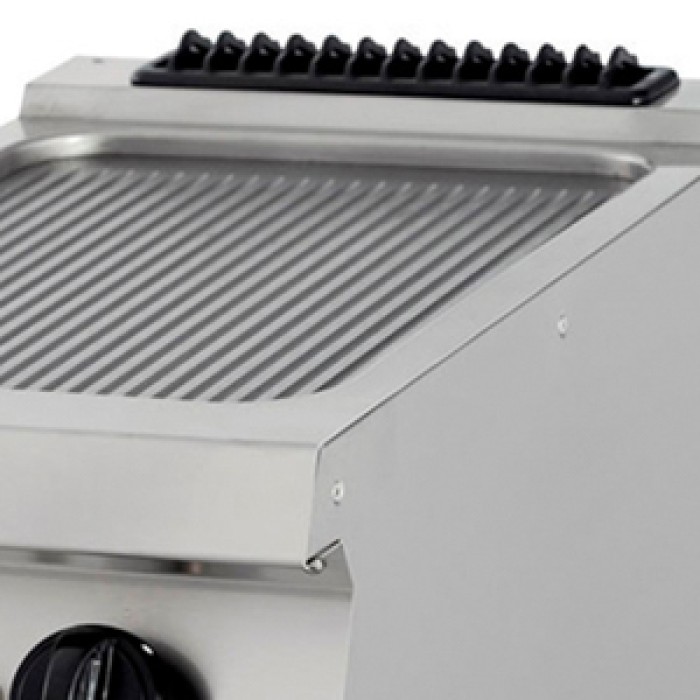 Premium Grillplaat - Gegroefd Chroom - Enkel - 90 cm Diep - Gas