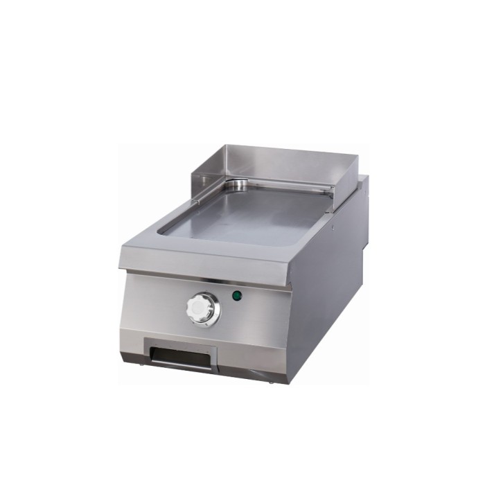 Premium Grillplaat - Glad Chroom - Enkel - 90 cm Diep - Elektrisch