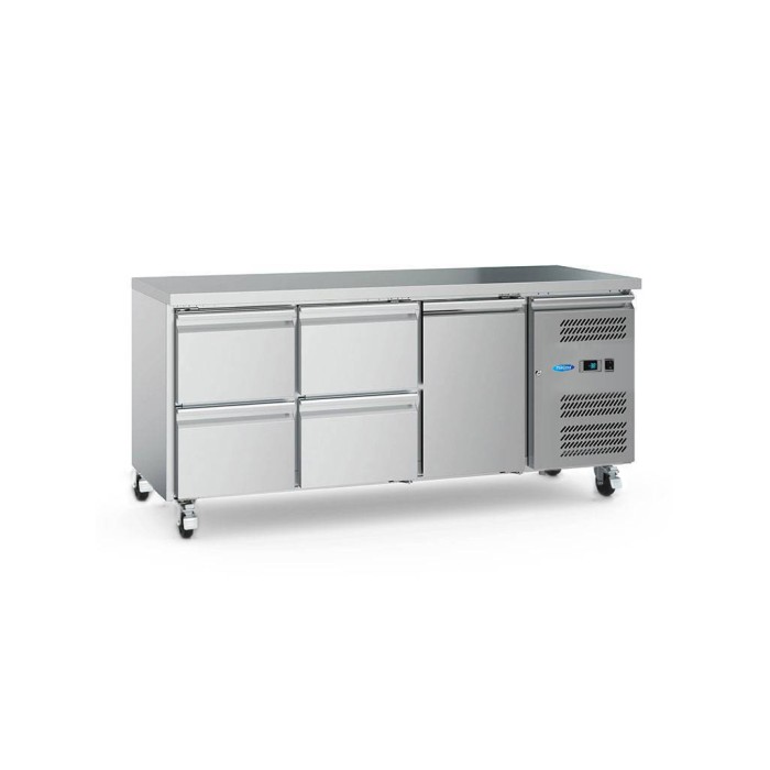 Koelwerkbank - 180 cm - 3 Deuren