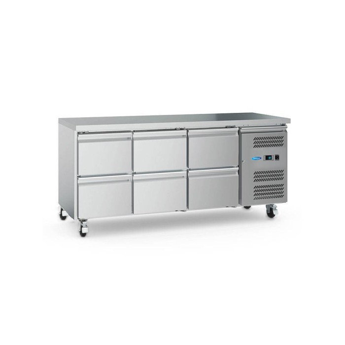 Koelwerkbank - 180 cm - 3 Deuren