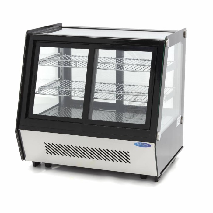 Gebaksvitrine - 125 L - 71 cm - Schuifdeuren Voor en Achter