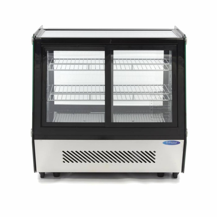 Gebaksvitrine - 125 L - 71 cm - Schuifdeuren Voor en Achter