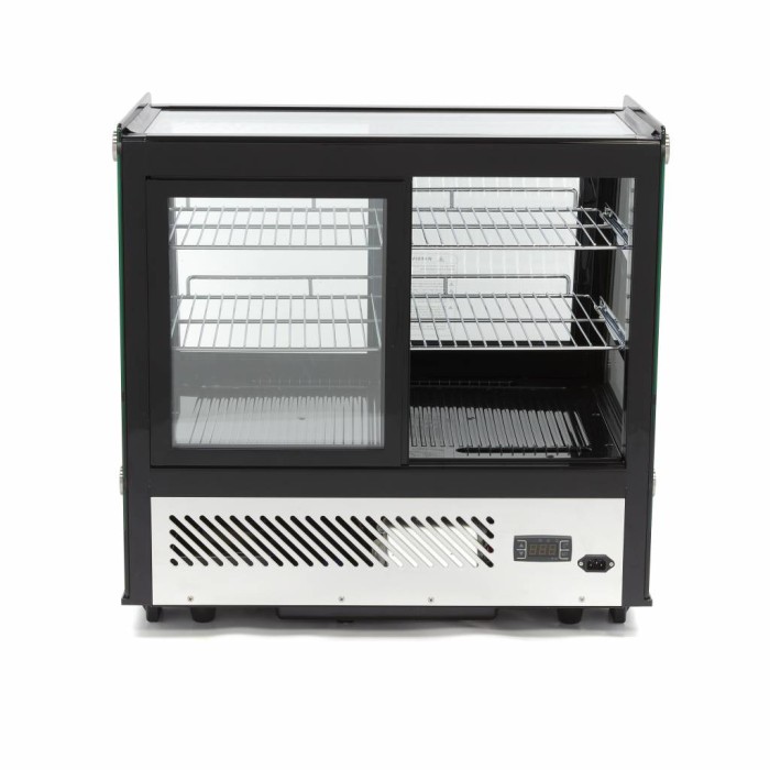 Gebaksvitrine - 125 L - 71 cm - Schuifdeuren Voor en Achter