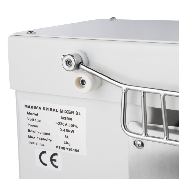 Spiraalkneder - 8 L - 4,5 Kg Deeg - Wit