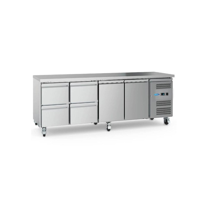Koelwerkbank - 223 cm - 4 Deuren