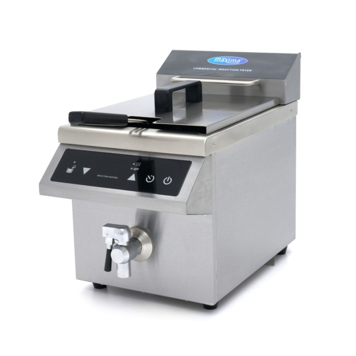 Frituurpan - 8 L - 1 Mand - Inductie - met Tapkraan