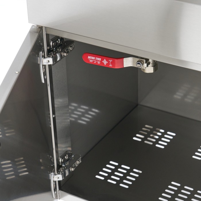 Frituurpan - 16 L - 1 Mand - met Tapkraan en Opbergruimte - 230V