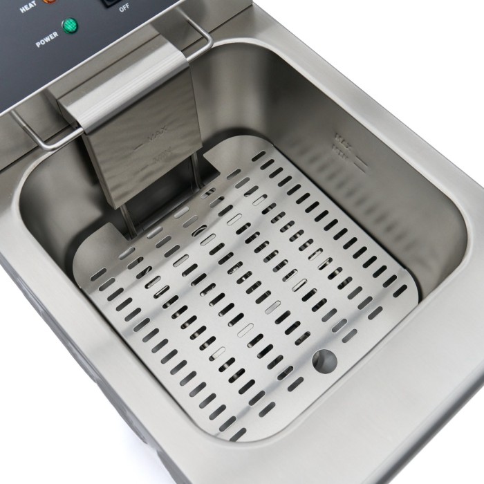 Frituurpan - 16 L - 1 Mand - met Tapkraan en Opbergruimte - 230V