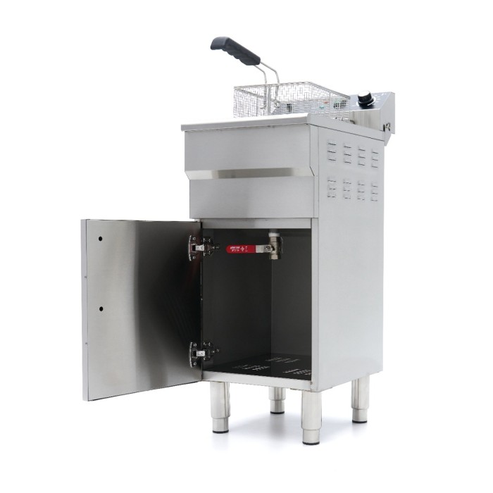 Frituurpan - 16 L - 1 Mand - met Tapkraan en Opbergruimte - 230V