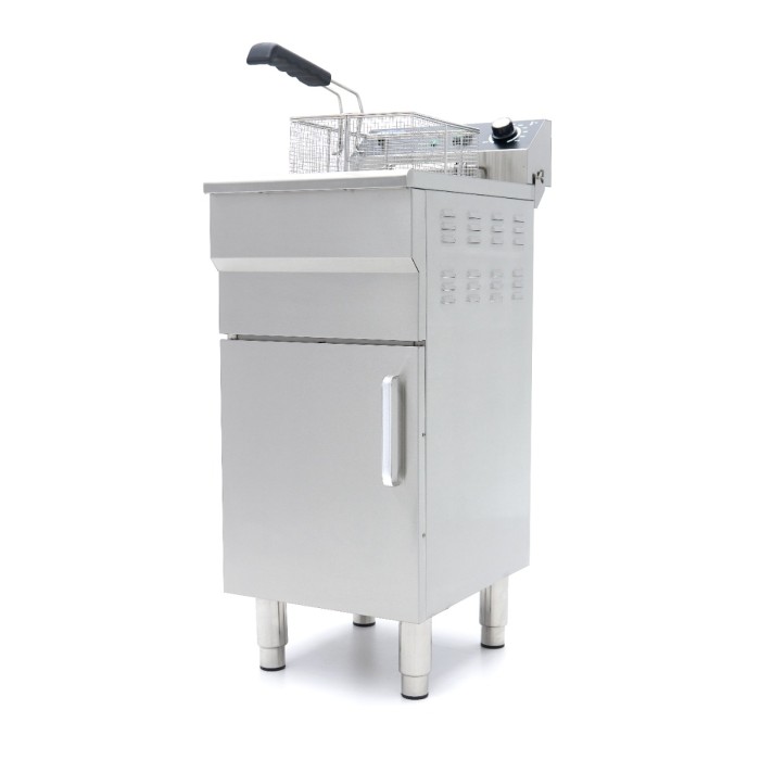 Frituurpan - 16 L - 1 Mand - met Tapkraan en Opbergruimte - 230V
