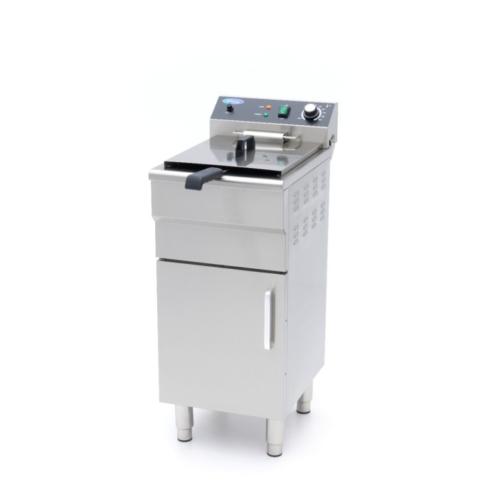 Frituurpan - 16 L - 1 Mand - met Tapkraan en Opbergruimte - 230V