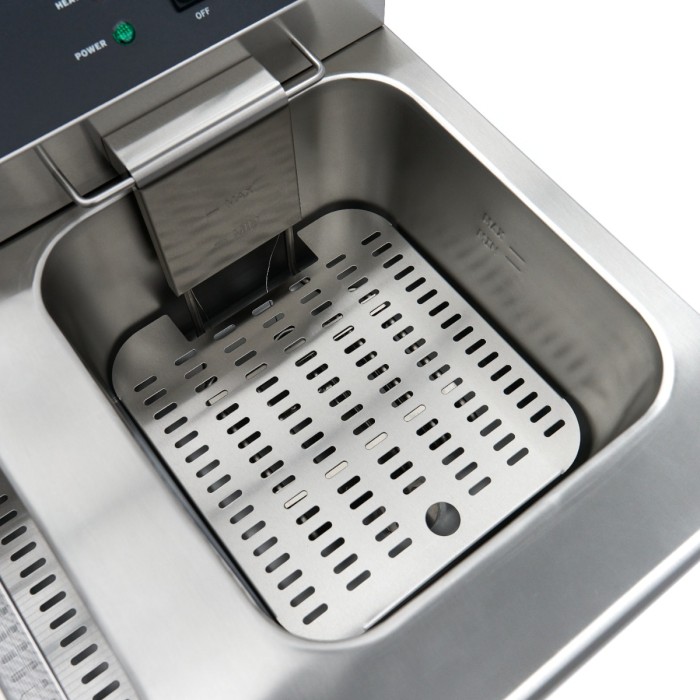Frituurpan - 2 x 16 L - 2 Manden - met Tapkraan en Opbergruimte - 230V