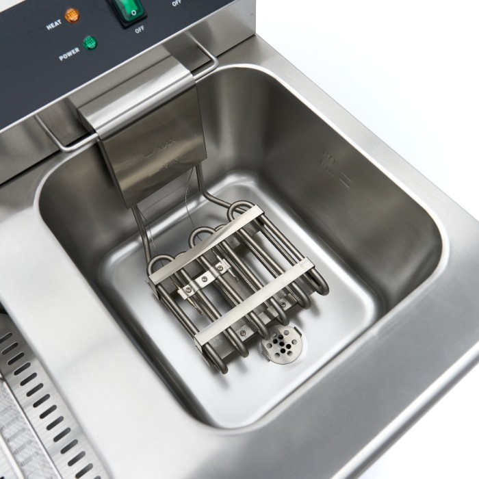 Frituurpan - 2 x 16 L - 2 Manden - met Tapkraan en Opbergruimte - 230V
