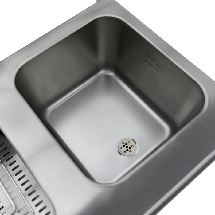 Frituurpan - 2 x 16 L - 2 Manden - met Tapkraan en Opbergruimte - 230V