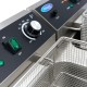 Frituurpan - 2 x 16 L - 2 Manden - met Tapkraan en Opbergruimte - 230V