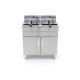 Frituurpan - 2 x 16 L - 2 Manden - met Tapkraan en Opbergruimte - 230V