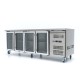 Koelwerkbank - 223 cm - 4 Glazen Deuren