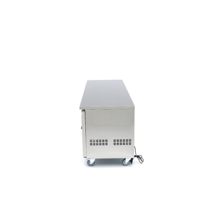 Koelwerkbank - 223 cm - 4 Glazen Deuren