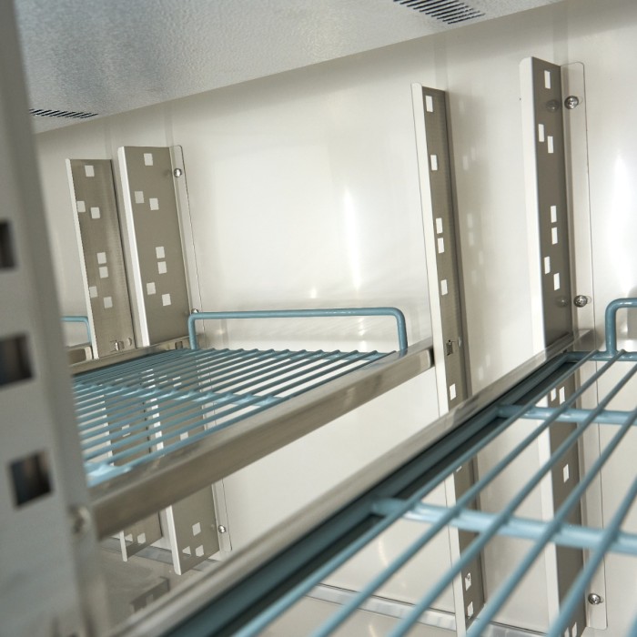Koelwerkbank - 180 cm - 3 Glazen Deuren