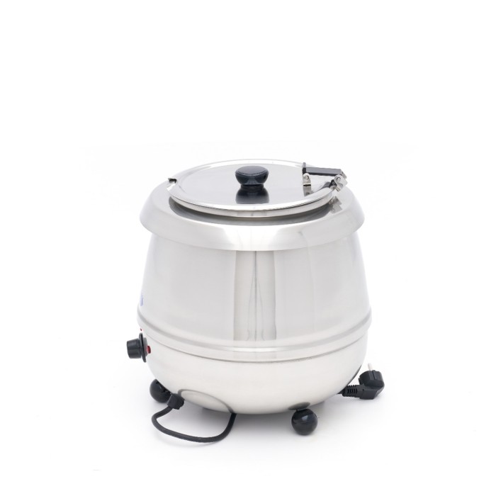 Soepketel - 10 L - Uitneembare binnenpan - Rvs - met Lepeluitsparing