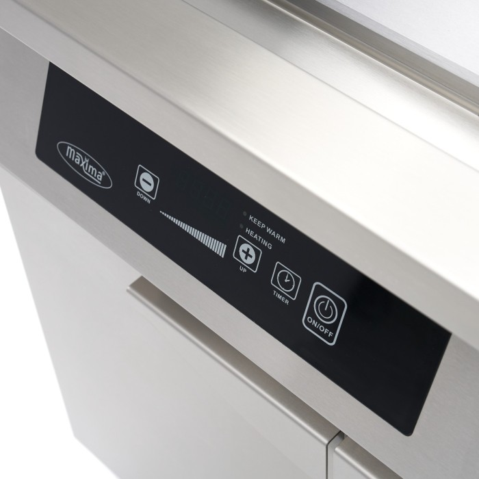 Inductie Grillplaat 700 - Glad en Gegroefd - 10000W - Dubbel - met Onderstel