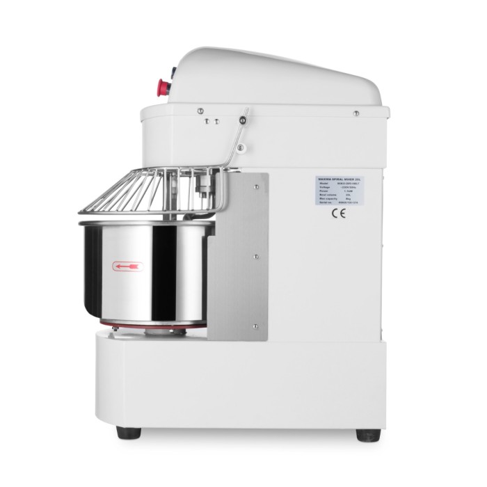 Spiraalkneder - 20 L - 13 Kg Deeg - 2 Snelheden