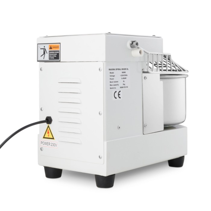 Spiraalkneder - 8 L - 4,5 Kg Deeg - Wit