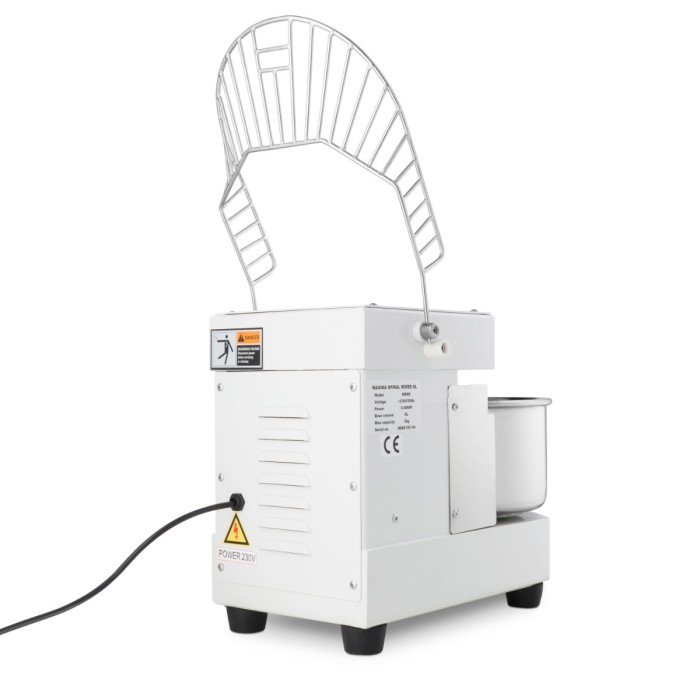 Spiraalkneder - 8 L - 4,5 Kg Deeg - Wit