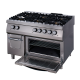 Premium Fornuis - 6 Pitten - Driedubbel - 90 cm Diep - Gas incl. Elektrische Oven