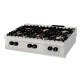 Premium Kookplaat - 6 Pitten - Driedubbel - 90 cm Diep - Gas