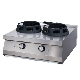 Premium Wok Brander - 2 x Ø 28,5 cm Pannenring - Dubbel - 90 cm Diep - Gas
