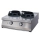 Premium Wok Brander - 2 x Ø 28,5 cm Pannenring - Dubbel - 90 cm Diep - Gas