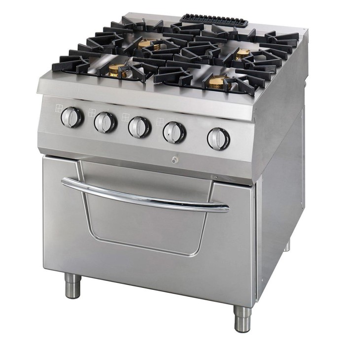 Premium Fornuis - 4 Pitten - Dubbel - 90 cm Diep - incl. Oven - Gas