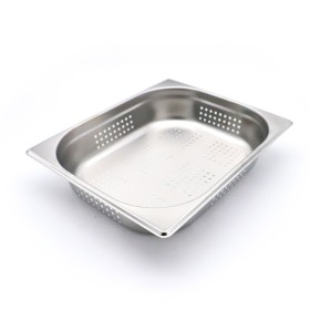 Gastronorm Bak - 1/2 GN - 6,5 cm Diep - RVS - Geperforeerd