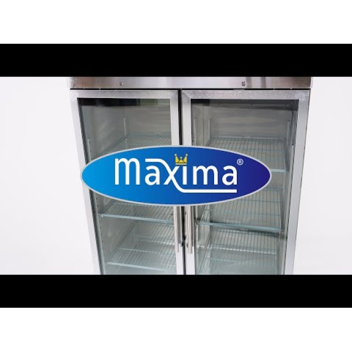 Koelkast - 1200 L - 6 Verstelbare Roosters (2/1 GN) - Rvs - met Glazen Deur