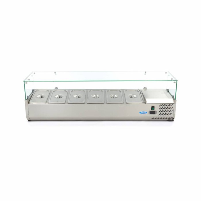 Opzetkoelvitrine - 150 cm - 6 x 1/3 GN Bakken