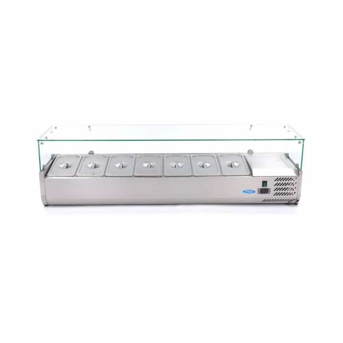 Opzetkoelvitrine - 160 cm - 7 x 1/3 GN Bakken
