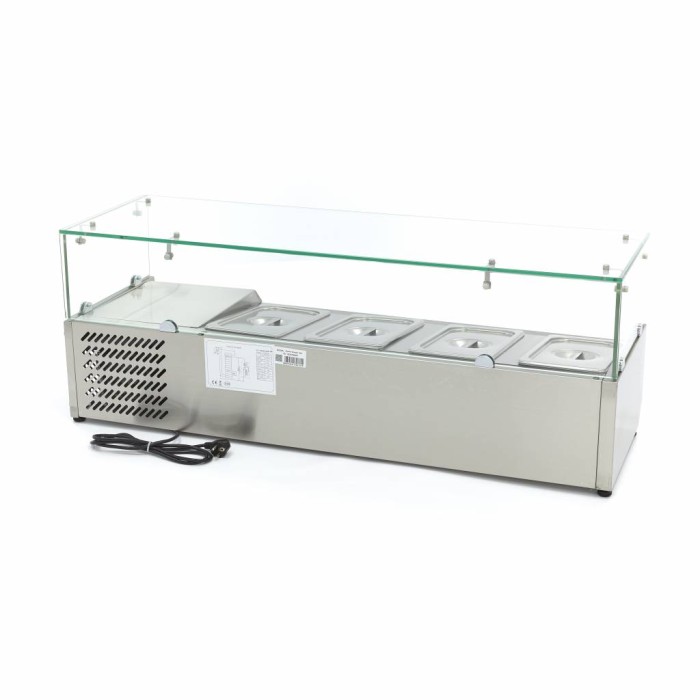 Opzetkoelvitrine - 120 cm - 4 x 1/3 GN Bakken