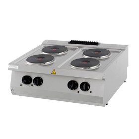 Heavy Duty Kookplaat - 4 Pitten - Dubbel - 70 cm Diep - Elektrisch