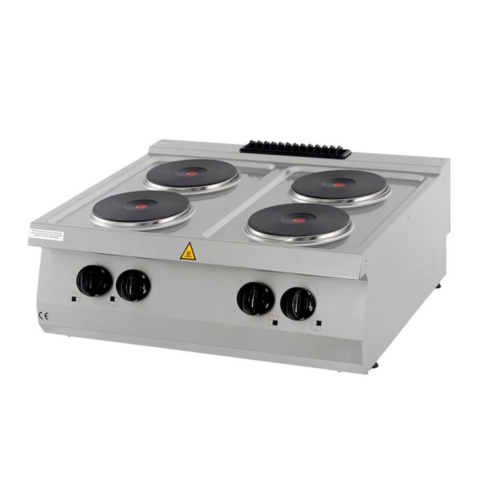 Heavy Duty Kookplaat - 4 Pitten - Dubbel - 70 cm Diep - Elektrisch