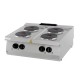 Heavy Duty Kookplaat - 4 Pitten - Dubbel - 70 cm Diep - Elektrisch