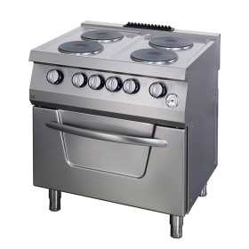 Heavy Duty Fornuis - 4 Pitten - Dubbel - 70 cm Diep - met Oven - Elektrisch