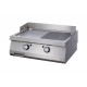 Heavy Duty Grillplaat - Half Gegroefd Chroom - Dubbel - 70 cm Diep - Gas