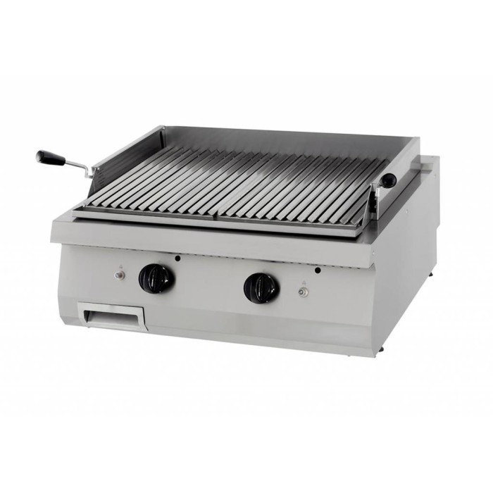 Heavy Duty Lavasteengrill - Dubbel - 70 cm Diep - Gas