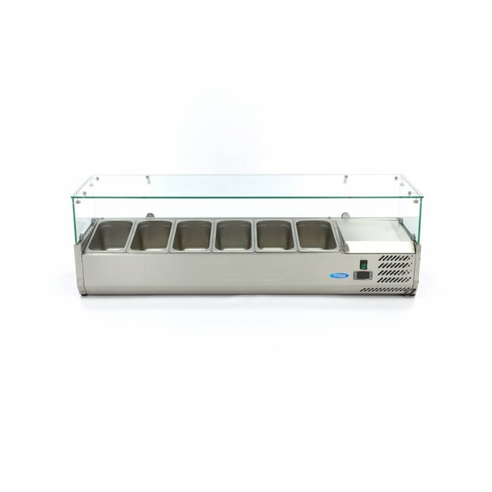 Opzetkoelvitrine - 140 cm - 6 x 1/3 GN Bakken