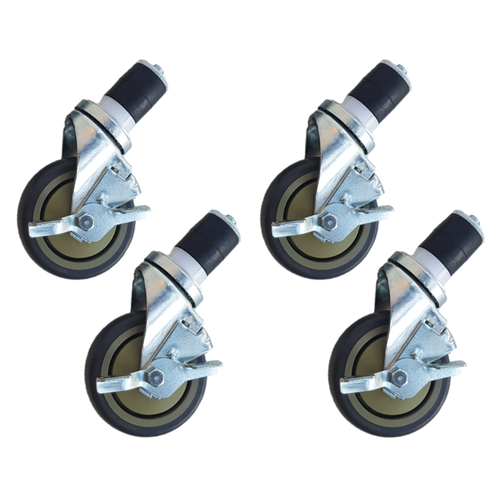 Werktafel wielen 4 stuks- met rem - 5 inch / 12,7 cm